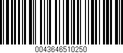 Código de barras (EAN, GTIN, SKU, ISBN): '0043646510250'