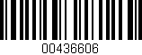Código de barras (EAN, GTIN, SKU, ISBN): '00436606'