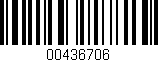 Código de barras (EAN, GTIN, SKU, ISBN): '00436706'