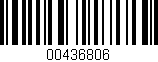 Código de barras (EAN, GTIN, SKU, ISBN): '00436806'