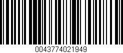 Código de barras (EAN, GTIN, SKU, ISBN): '0043774021949'