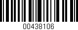 Código de barras (EAN, GTIN, SKU, ISBN): '00438106'