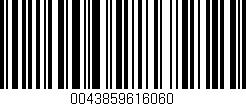 Código de barras (EAN, GTIN, SKU, ISBN): '0043859616060'