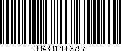 Código de barras (EAN, GTIN, SKU, ISBN): '0043917003757'