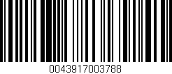 Código de barras (EAN, GTIN, SKU, ISBN): '0043917003788'