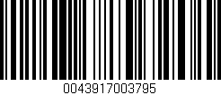 Código de barras (EAN, GTIN, SKU, ISBN): '0043917003795'