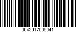 Código de barras (EAN, GTIN, SKU, ISBN): '0043917099941'
