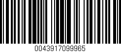 Código de barras (EAN, GTIN, SKU, ISBN): '0043917099965'