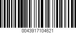 Código de barras (EAN, GTIN, SKU, ISBN): '0043917104621'