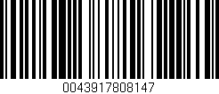 Código de barras (EAN, GTIN, SKU, ISBN): '0043917808147'