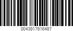 Código de barras (EAN, GTIN, SKU, ISBN): '0043917816487'