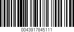 Código de barras (EAN, GTIN, SKU, ISBN): '0043917845111'