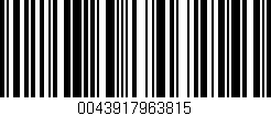 Código de barras (EAN, GTIN, SKU, ISBN): '0043917963815'