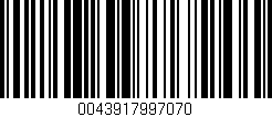 Código de barras (EAN, GTIN, SKU, ISBN): '0043917997070'