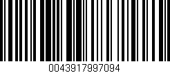 Código de barras (EAN, GTIN, SKU, ISBN): '0043917997094'