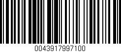 Código de barras (EAN, GTIN, SKU, ISBN): '0043917997100'