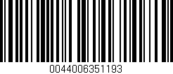 Código de barras (EAN, GTIN, SKU, ISBN): '0044006351193'