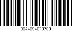 Código de barras (EAN, GTIN, SKU, ISBN): '0044094079788'