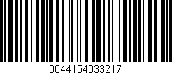 Código de barras (EAN, GTIN, SKU, ISBN): '0044154033217'