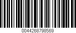 Código de barras (EAN, GTIN, SKU, ISBN): '0044268798569'