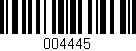 Código de barras (EAN, GTIN, SKU, ISBN): '004445'