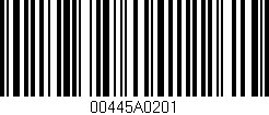 Código de barras (EAN, GTIN, SKU, ISBN): '00445A0201'