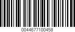 Código de barras (EAN, GTIN, SKU, ISBN): '0044677100458'