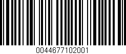 Código de barras (EAN, GTIN, SKU, ISBN): '0044677102001'