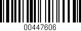 Código de barras (EAN, GTIN, SKU, ISBN): '00447606'