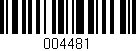 Código de barras (EAN, GTIN, SKU, ISBN): '004481'