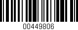 Código de barras (EAN, GTIN, SKU, ISBN): '00449806'