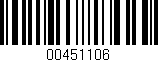 Código de barras (EAN, GTIN, SKU, ISBN): '00451106'