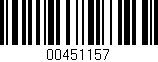 Código de barras (EAN, GTIN, SKU, ISBN): '00451157'