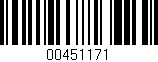 Código de barras (EAN, GTIN, SKU, ISBN): '00451171'