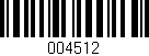 Código de barras (EAN, GTIN, SKU, ISBN): '004512'