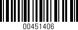 Código de barras (EAN, GTIN, SKU, ISBN): '00451406'