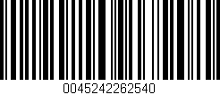 Código de barras (EAN, GTIN, SKU, ISBN): '0045242262540'