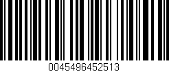 Código de barras (EAN, GTIN, SKU, ISBN): '0045496452513'
