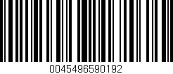 Código de barras (EAN, GTIN, SKU, ISBN): '0045496590192'