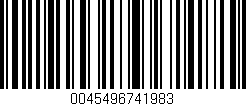 Código de barras (EAN, GTIN, SKU, ISBN): '0045496741983'