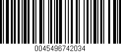 Código de barras (EAN, GTIN, SKU, ISBN): '0045496742034'