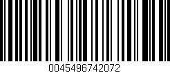 Código de barras (EAN, GTIN, SKU, ISBN): '0045496742072'