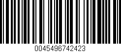 Código de barras (EAN, GTIN, SKU, ISBN): '0045496742423'