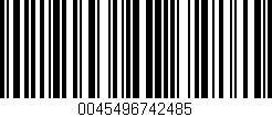 Código de barras (EAN, GTIN, SKU, ISBN): '0045496742485'