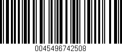 Código de barras (EAN, GTIN, SKU, ISBN): '0045496742508'