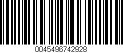 Código de barras (EAN, GTIN, SKU, ISBN): '0045496742928'