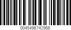 Código de barras (EAN, GTIN, SKU, ISBN): '0045496742966'