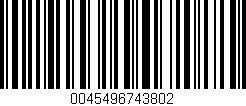 Código de barras (EAN, GTIN, SKU, ISBN): '0045496743802'