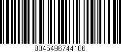 Código de barras (EAN, GTIN, SKU, ISBN): '0045496744106'