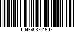 Código de barras (EAN, GTIN, SKU, ISBN): '0045496781507'